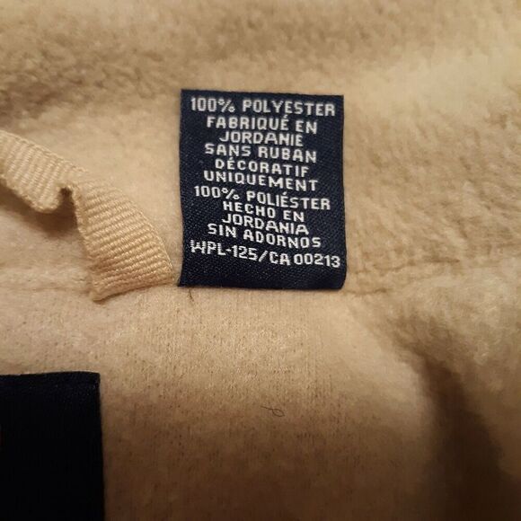 Men’s Chaps Fleece Jacket Size XL/TG Full Zip Tan Drawstring Waist LNC - Picture 8 of 12